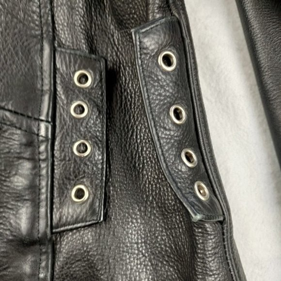 Vintage Wilson Black Leather Motorcycle Jacket Open Road Mens Medium - Picture 11 of 16